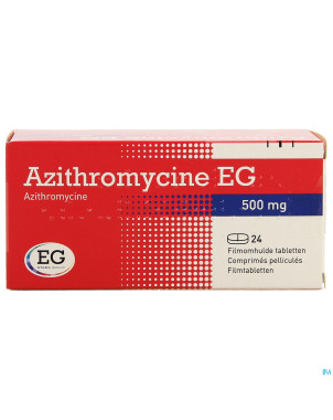 Azithromycine 500 mg eg comp pell 24x500 mg