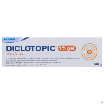 Diclotopic 1% gel tube 100 gr