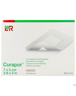 Curapor pans chirurg. steril    7cmx 5cm 100 32912