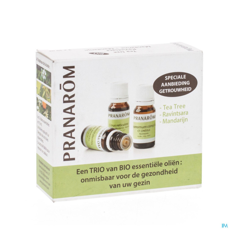 Triopack 3 huiles essentielles    3x10ml pranarom