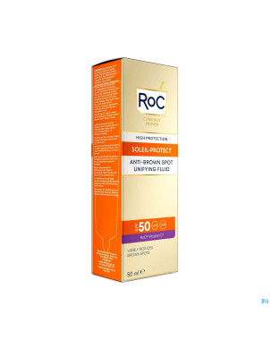 Roc soleil-protect fluide a/taches brun ip50+ 50ml
