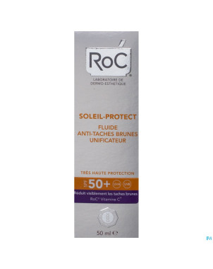 Roc soleil-protect fluide a/taches brun ip50+ 50ml