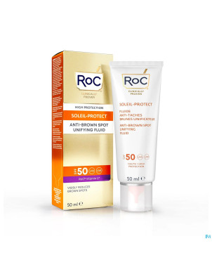 Roc soleil-protect fluide a/taches brun ip50+ 50ml