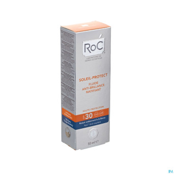 Roc soleil-protect fluide a/brillance ip30    50ml