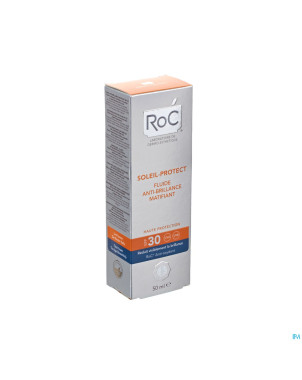 Roc soleil-protect fluide a/brillance ip30    50ml