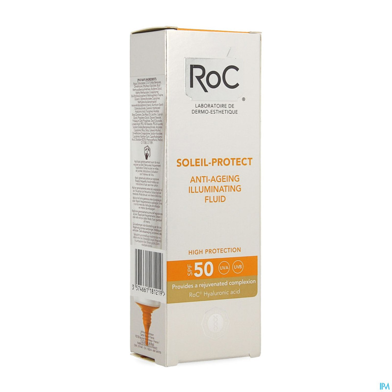 Roc soleil-protect fluide aa illumin. ip50+   50ml