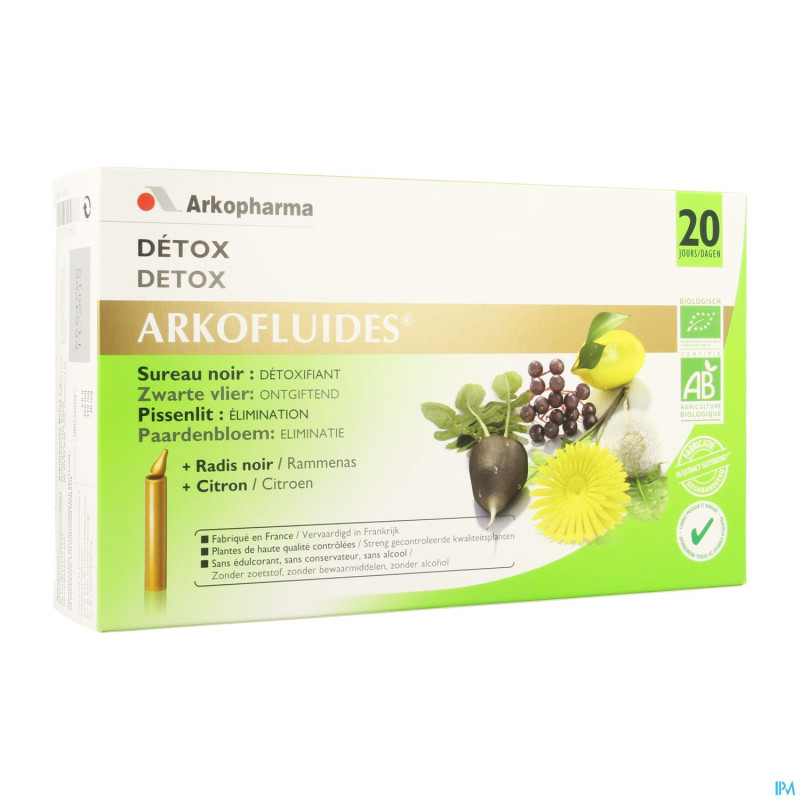 Arkofluide detox bio   unicadoses 20 rempl.2622074