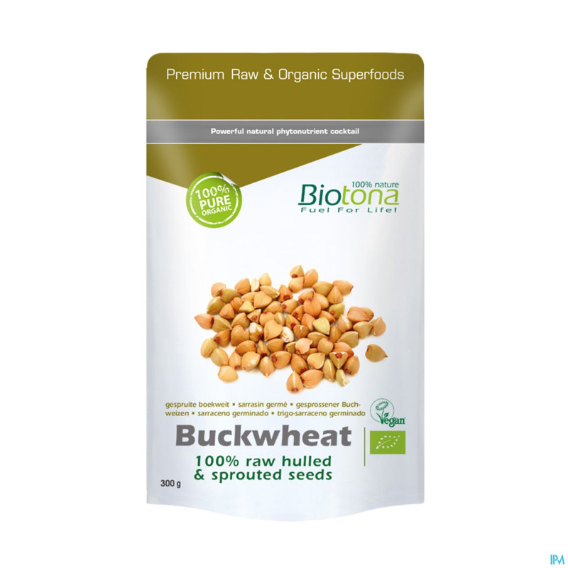 Biotona sprouted buckwheat raw bio pdr 300g