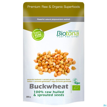 Biotona sprouted buckwheat raw bio pdr 300g