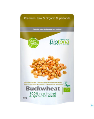 Biotona sprouted buckwheat raw bio pdr 300g