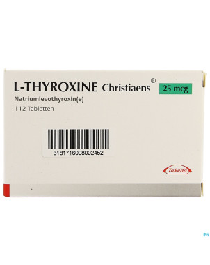 L thyroxine christiaens comp 112x0,025mg