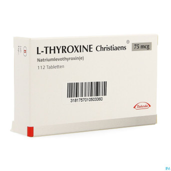 L thyroxine christiaens comp 112x0,075mg
