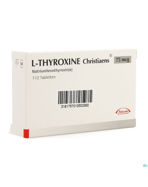 L thyroxine christiaens comp 112x0,075mg