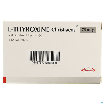 L thyroxine christiaens comp 112x0,075mg