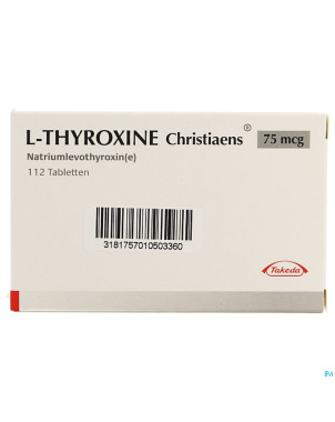 L thyroxine christiaens comp 112x0,075mg