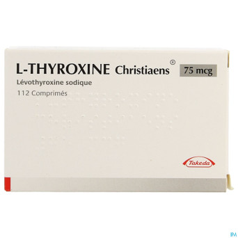 L thyroxine christiaens comp 112x0,075mg