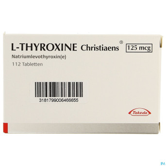 L thyroxine christiaens comp 112x0,125mg