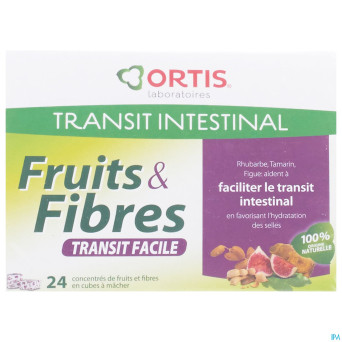 Ortis fruits & fibres transit facile cubes 24