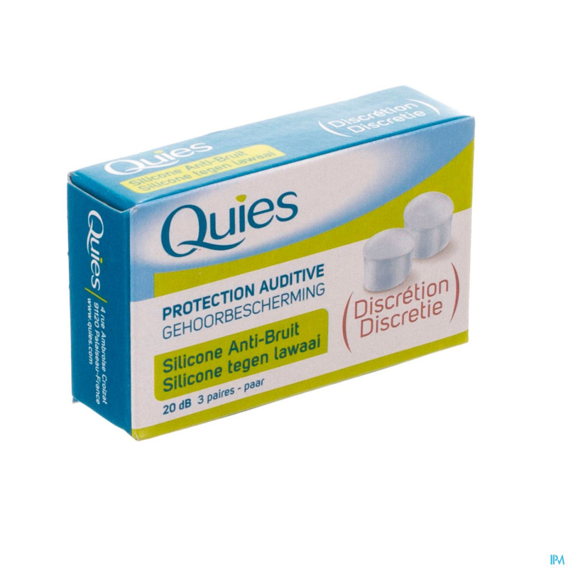 Quies protection audit.a/bruit silicone 3 paires