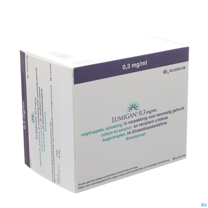 Lumigan collyre 0,3mg/1ml 90 x 0,4ml ud