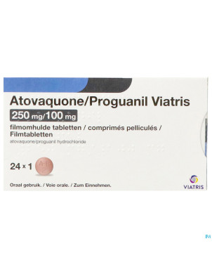 Atovaquone proguanil viatris 250/100mg comp pell24