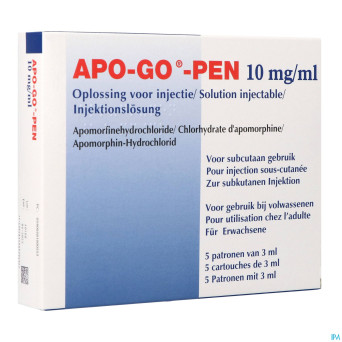 Apo-go-pen 10mg/ml 5 stylo 3 ml sol inj