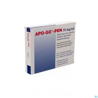 Apo-go-pen 10mg/ml 5 stylo 3 ml sol inj
