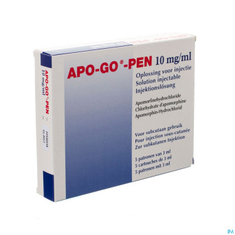 Apo-go-pen 10mg/ml 5 stylo 3 ml sol inj