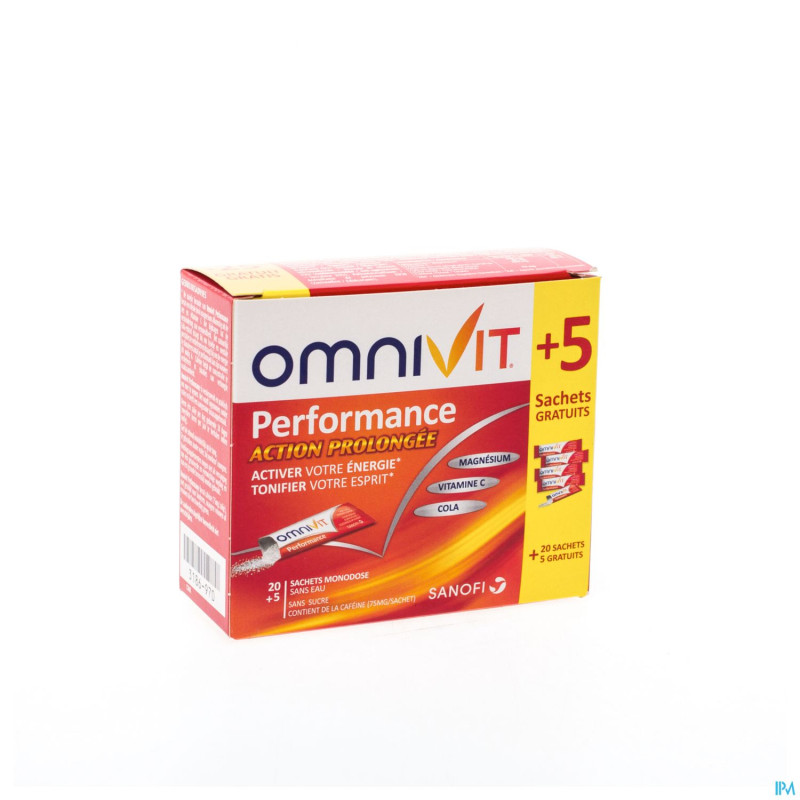 Omnivit performance monodose sach 20+sach 5 monod.