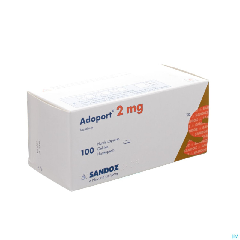 Adoport sandoz 2,0 mg caps dur 100 x 2,0 mg