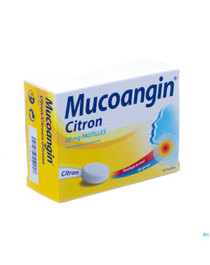 Mucoangin citron past a sucer 30x20mg