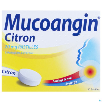 Mucoangin citron past a sucer 30x20mg