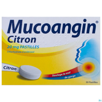 Mucoangin citron past a sucer 30x20mg