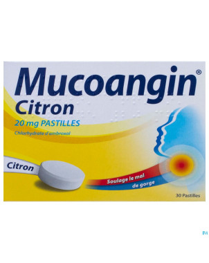 Mucoangin citron past a sucer 30x20mg