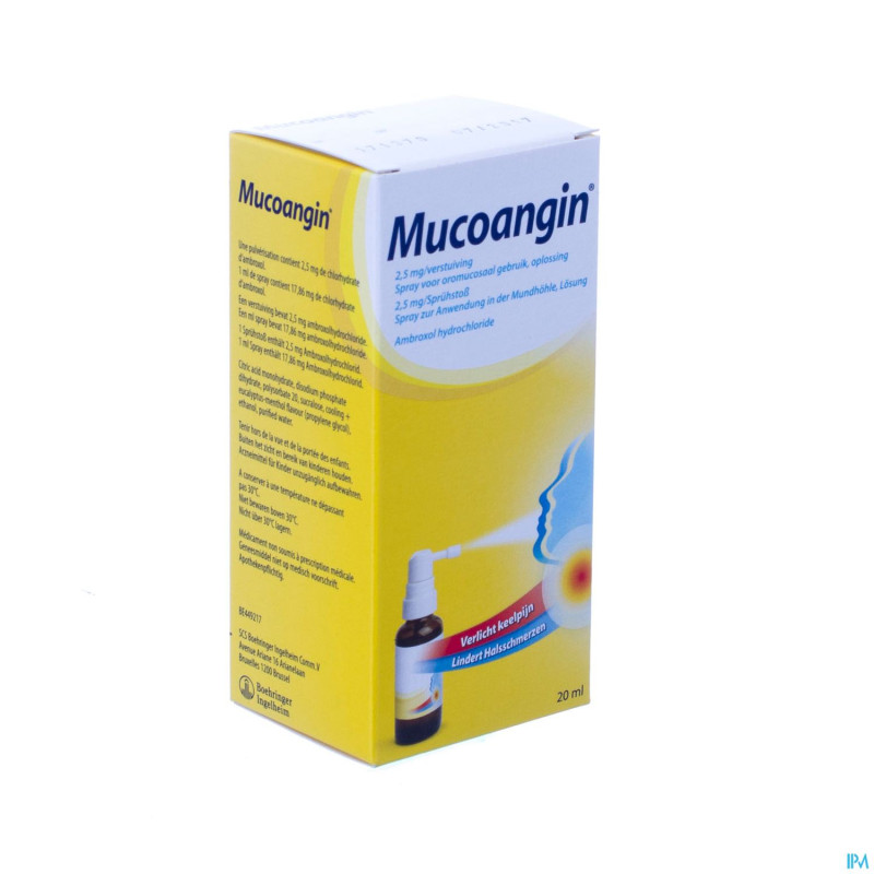 Mucoangin 2,5 mg pulv sol pulv buccale 20 ml