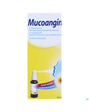 Mucoangin 2,5 mg pulv sol pulv buccale 20 ml