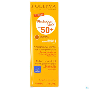 Bioderma photoderm max aquafluide spf50+ dore 40ml