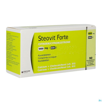 Steovit forte citron 1000mg/800ui comp croq 90 pip