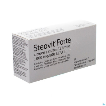 Steovit forte citron 1000mg/800ui comp croq 90 pip