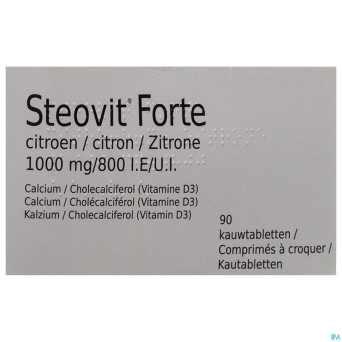 Steovit forte citron 1000mg/800ui comp croq 90 pip