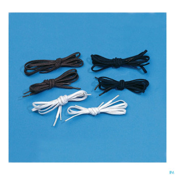 Lacets elast extra fin 3mm noir  65cm 2p    advys