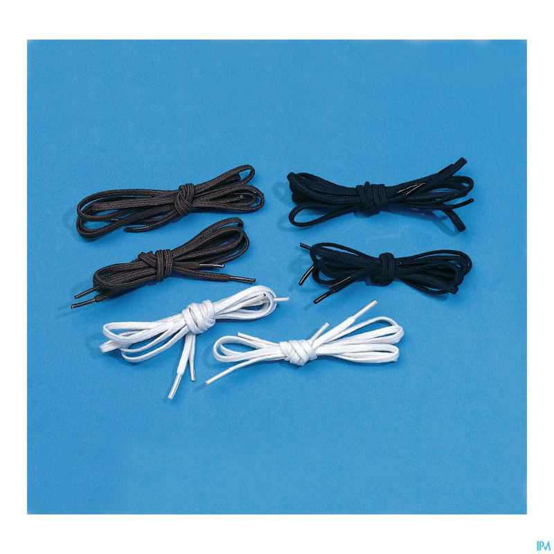 Lacets elast extra fin 3mm noir  65cm 2p    advys