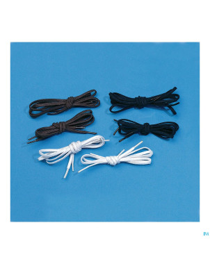 Lacets elast extra fin 3mm noir  65cm 2p    advys