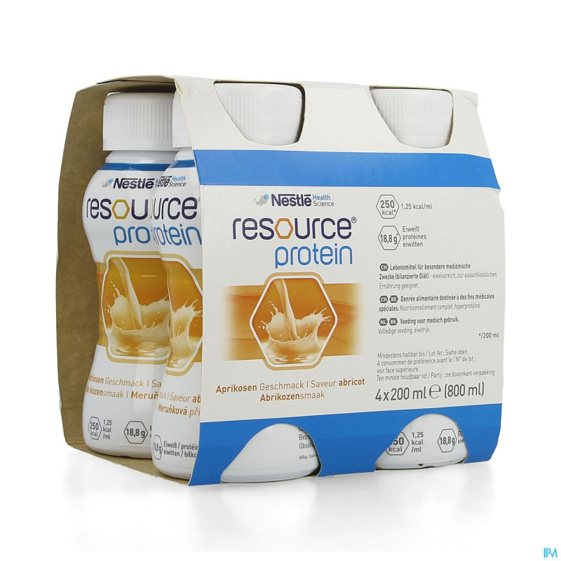 Resource protein abricot    4x200ml