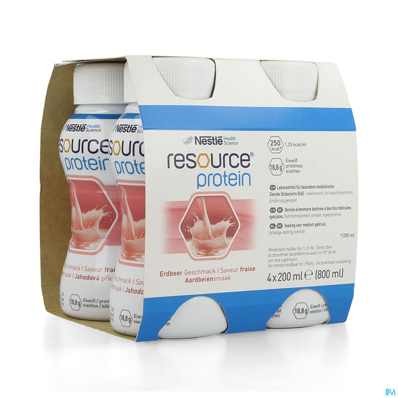 Resource protein fraise    4x200ml