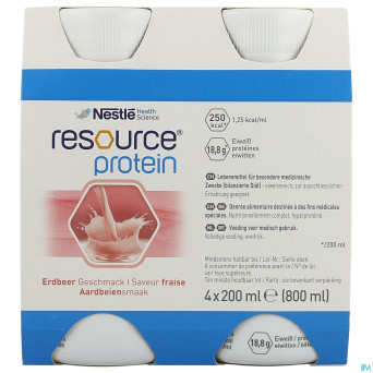 Resource protein fraise    4x200ml