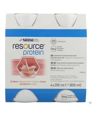 Resource protein fraise    4x200ml