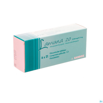 Lamuna 20 0,020mg/0,15mg comp pell  6 x 21