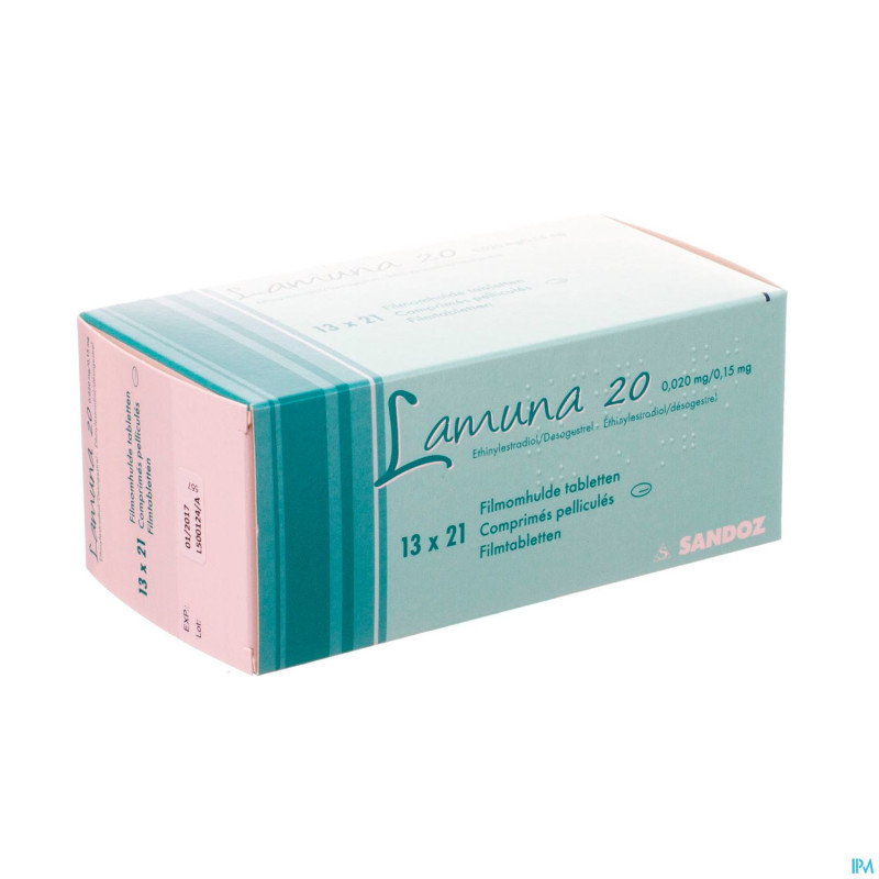 Lamuna 20 0,020mg/0,15mg comp pell 13 x 21