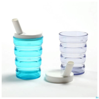 Gobelet rainures 2 becs transp+2 becs 4+8mm  advys